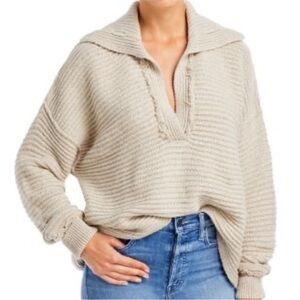 NWT Free People Marlie Pullover Sweater in Pebble XL